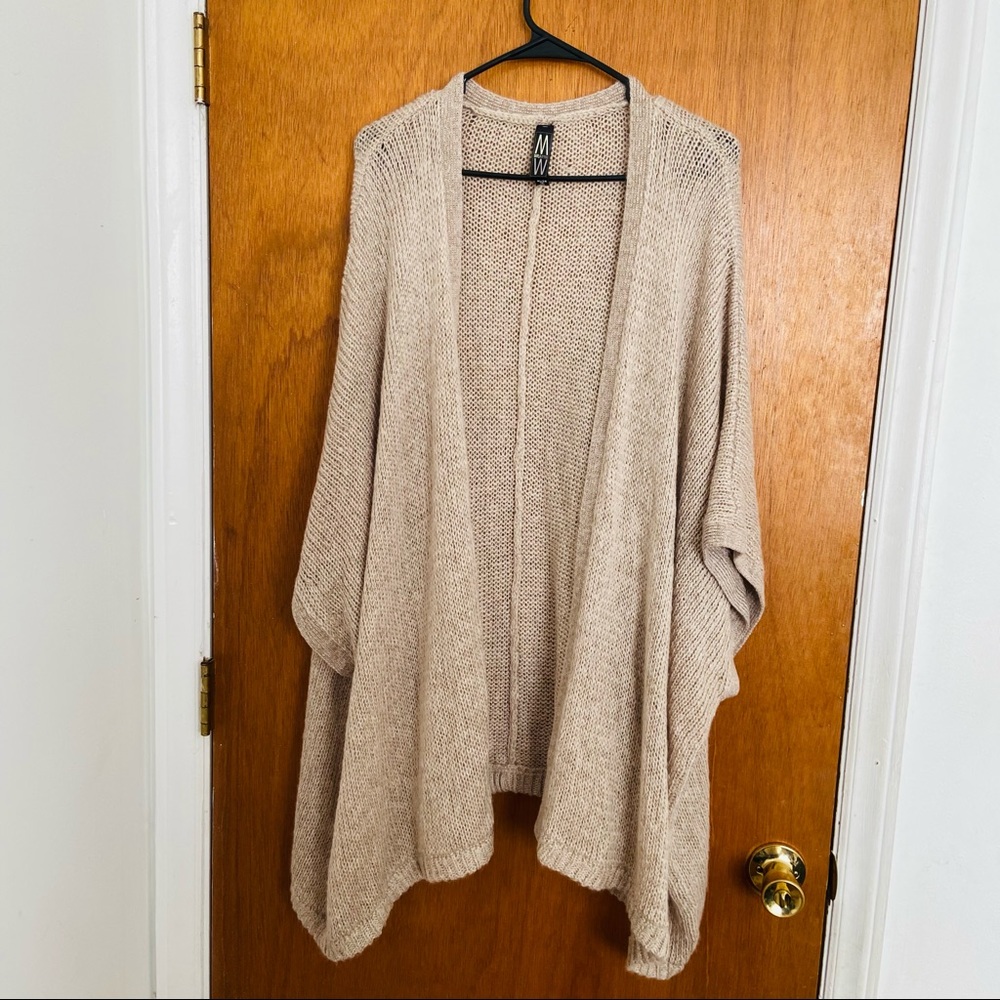 Marla Wynn 1X Tan Very Soft Cardigan - GREAT FOR SPRING/SUMMER!